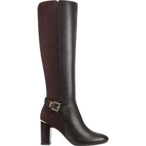 Bandolino Womens Tall Boots DARK BROWN LEATHER & SUEDE, Size 7